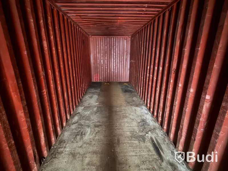 40-fots high cube container, 2,9 m höjd, röd
