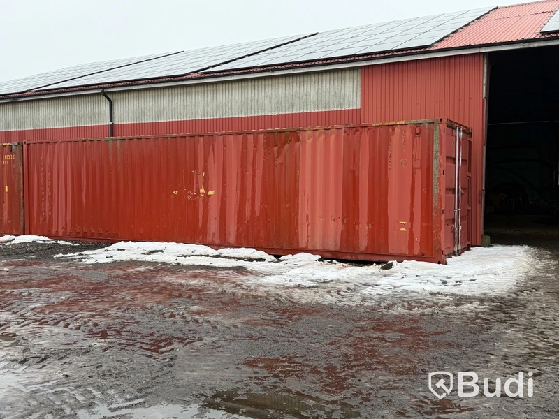40-fots high cube container, 2,9 m höjd, röd