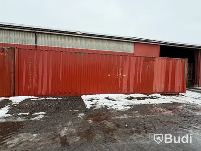 40-fots high cube container, 2,9 m höjd, röd