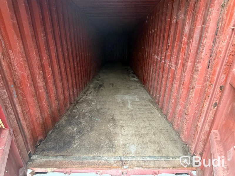 40-fots high cube container, 2,9 m höjd, röd