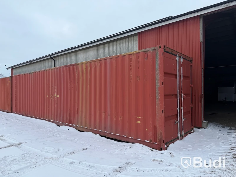 40-fots high cube container, 2,9 m höjd, röd