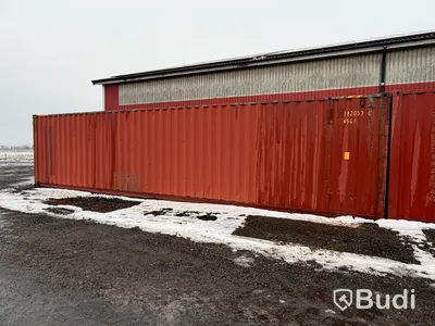 40-fots high cube container, 2,9 m höjd, röd