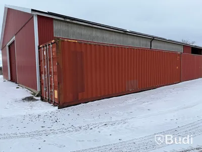 40-fots high cube container, 2,9 m höjd, röd