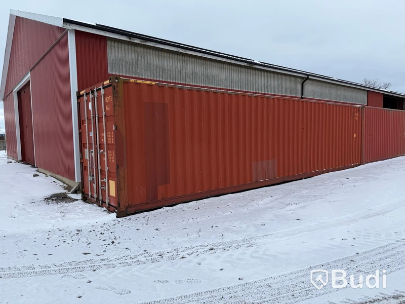 40-fots high cube container, 2,9 m höjd, röd