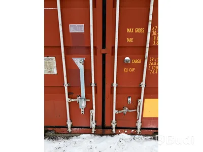 40-fots high cube container, 2,9 m höjd, röd