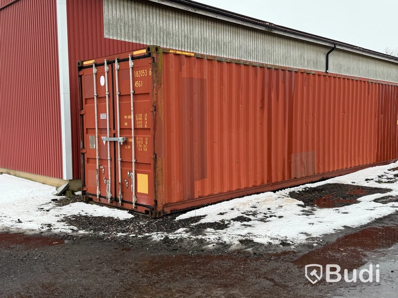 40-fots high cube container, 2,9 m höjd, röd