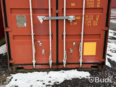 40-fots high cube container, 2,9 m höjd, röd