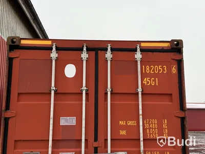 40-fots high cube container, 2,9 m höjd, röd