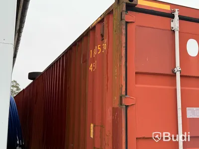 40-fots high cube container, 2,9 m höjd, röd