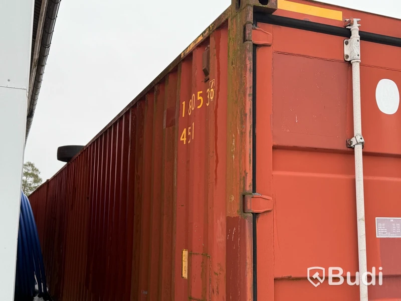 40-fots high cube container, 2,9 m höjd, röd