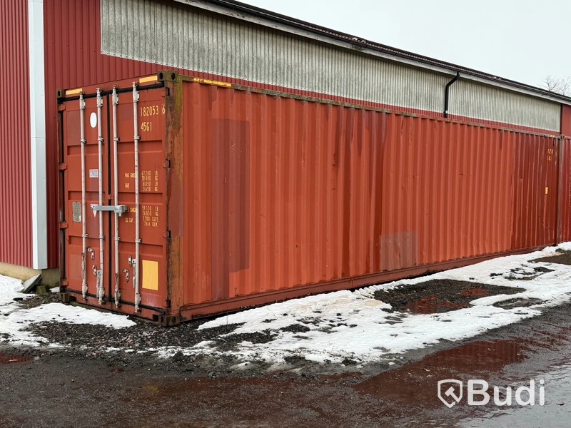 40-fots high cube container, 2,9 m höjd, röd