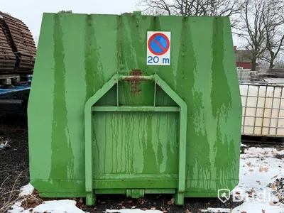 Sopcontainer med krok, grön