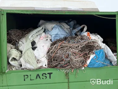 Sopcontainer med krok, grön
