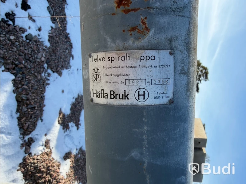 Spiraltrappa, galvaniserat stål, Häfla Bruk