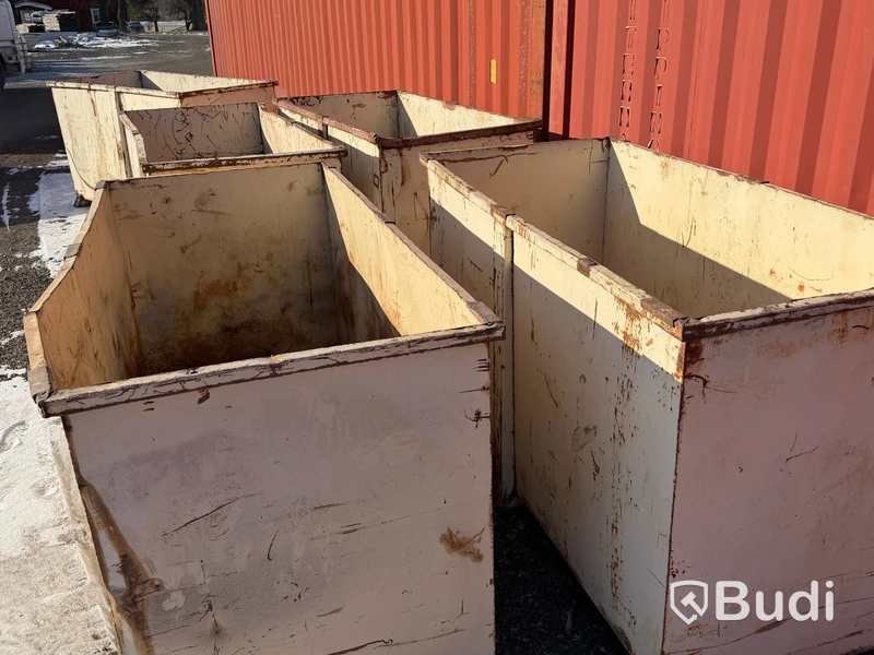 Byggcontainers, stål, 5 st