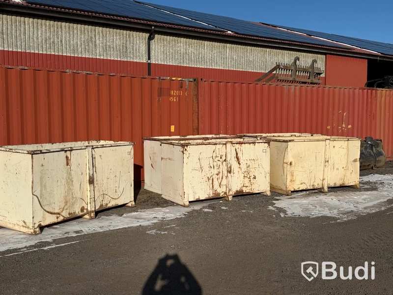 Byggcontainers, stål, 5 st