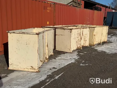 Byggcontainers, stål, 5 st