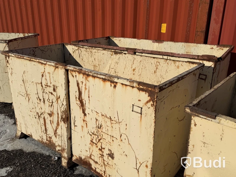 Byggcontainers, stål, 5 st