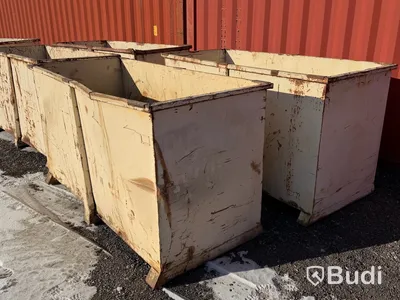 Byggcontainers, stål, 5 st