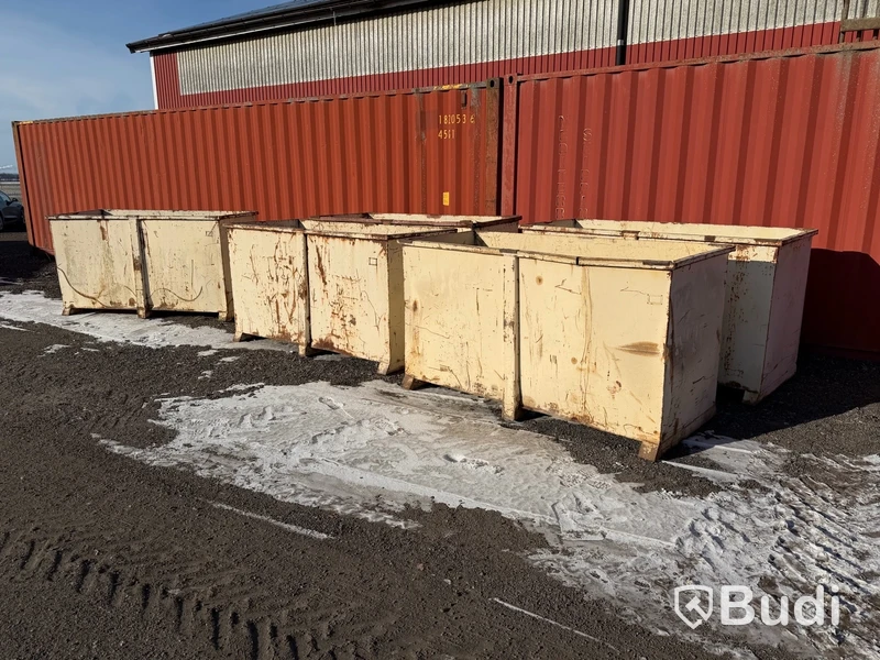 Byggcontainers, stål, 5 st