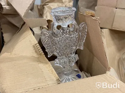 Stort parti diverse glas/ kristall och porslin, bl.a. Dyatkovo Crystal