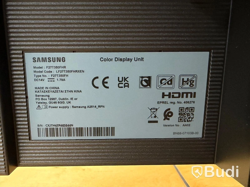 2 st datorskärmar, Samsung F27T350FHR, 27 tum, Full HD