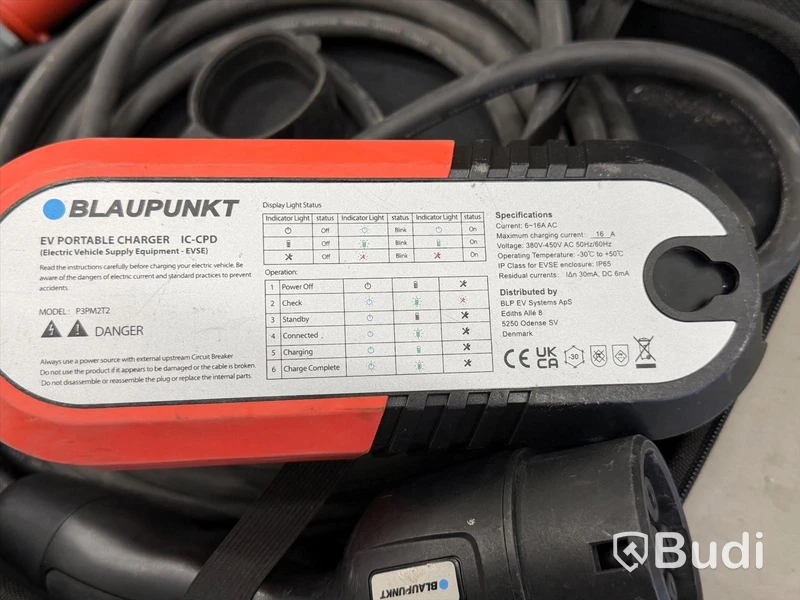 Laddkabel, Blaupunkt P3MP2, 3,6 kW