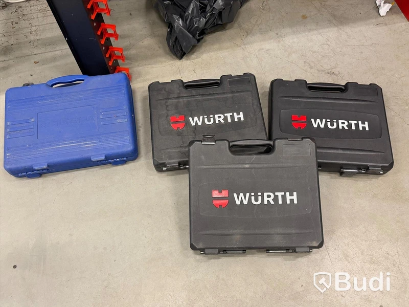 Verktygskit, 4 delar, bl.a. Würth