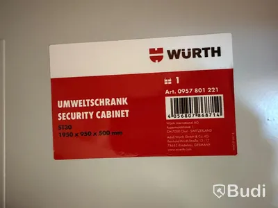 Förvaringsskåp Würth ST30, röd, 195×95×50 cm