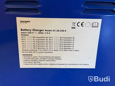 Batteriladdare, Biltema 01.30.530 B, 12/24 V