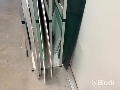 Materialställ, aluminium, med material