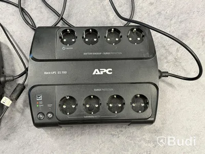 2 st grenuttag med batteri och blixskydd, UPS APC Back-UPS ES 700