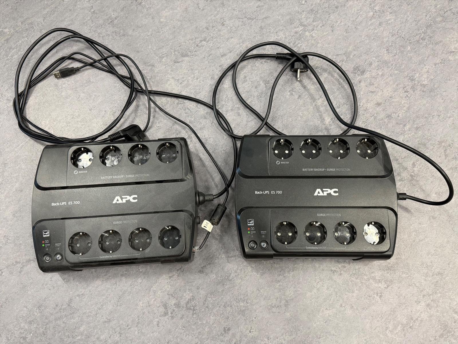 2 st grenuttag med batteri och blixskydd, UPS APC Back-UPS ES 700