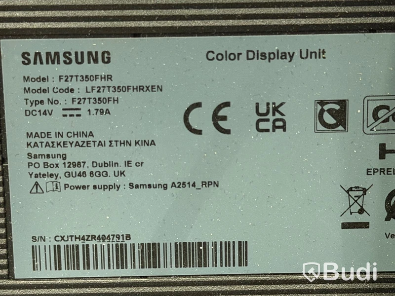 Datorskärm Samsung F27T350FHR, 27 tum