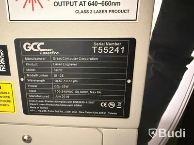Lasergravymaskin, GCC Spirit SI-25, 25 W, 2019