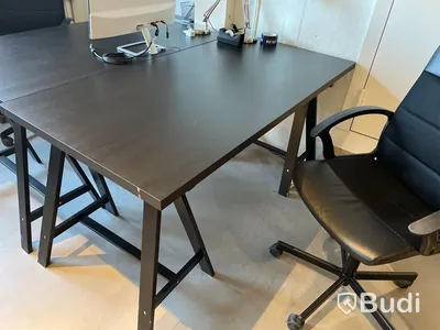 Skrivbord IKEA Tornliden med ben av bockar ca 75x155