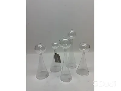 5 st. Glasskulpturer Nina Johanna Christensen, olika storlekar