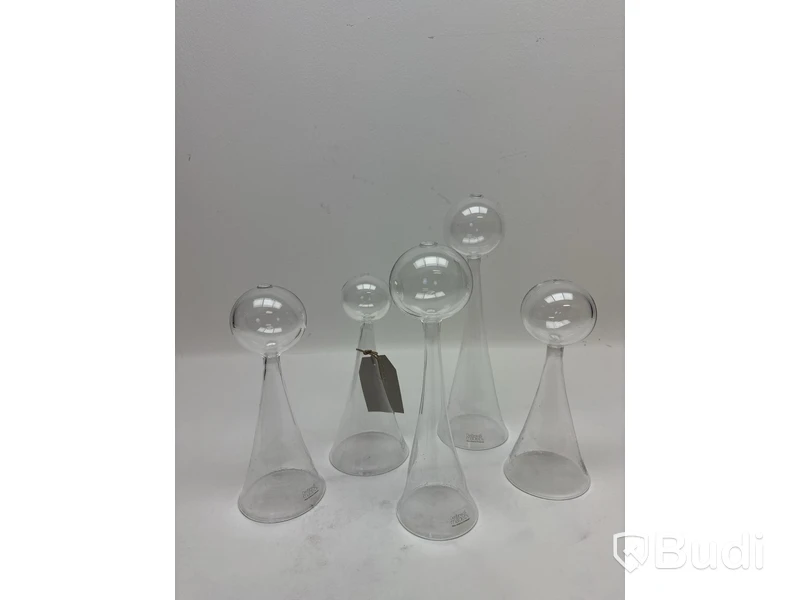 5 st. Glasskulpturer Nina Johanna Christensen, olika storlekar