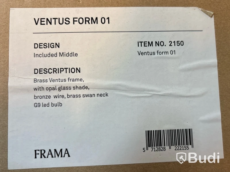 Pendellampa Frama, Ventus Form 01, mässing