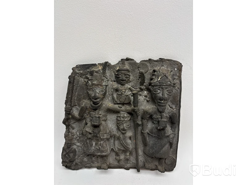 Skulptur, stenreliefplatta med figurer