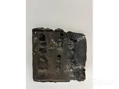 Skulptur, stenreliefplatta med figurer