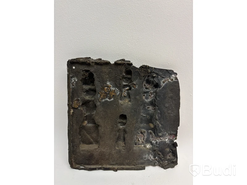 Skulptur, stenreliefplatta med figurer