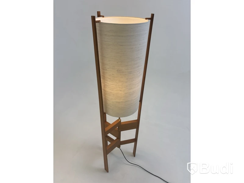 Golvlampa Xandl.nl, tyg och ek