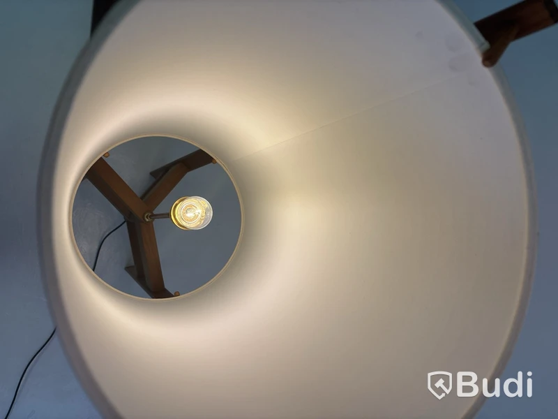 Golvlampa Xandl.nl, tyg och ek