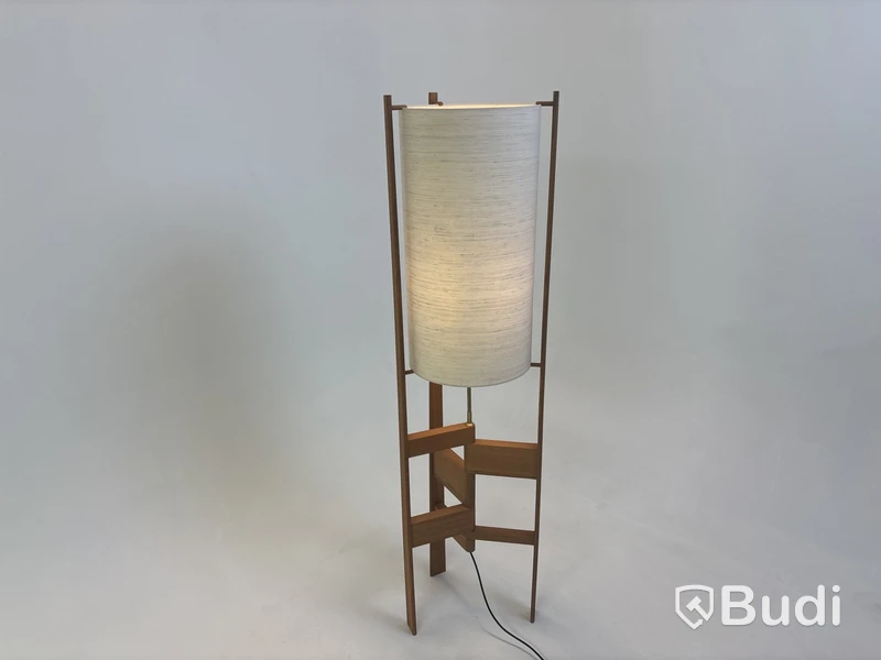 Golvlampa Xandl.nl, tyg och ek