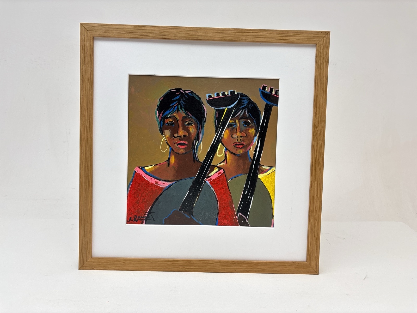 Tavla i ram signerad: ”Joaquin Ramos Alargn” (2021)