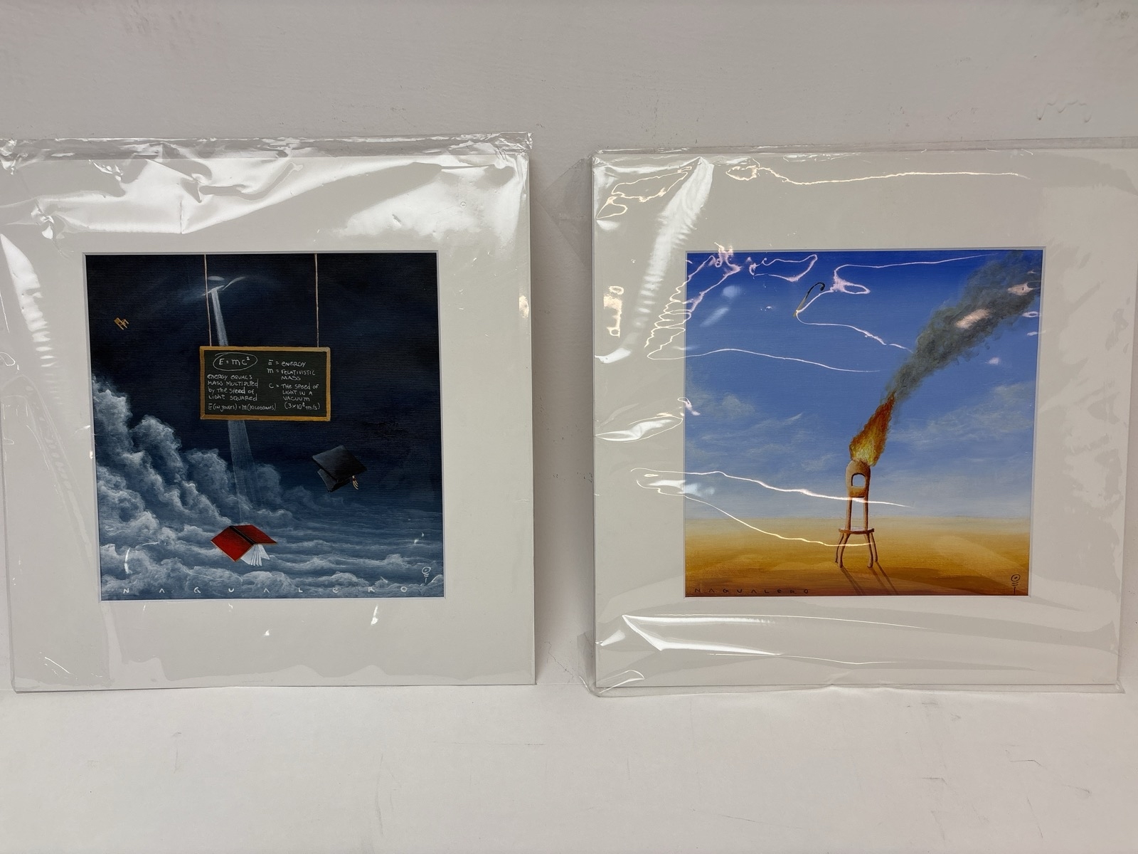 2 st. tavlor signerade ”Nagualero”