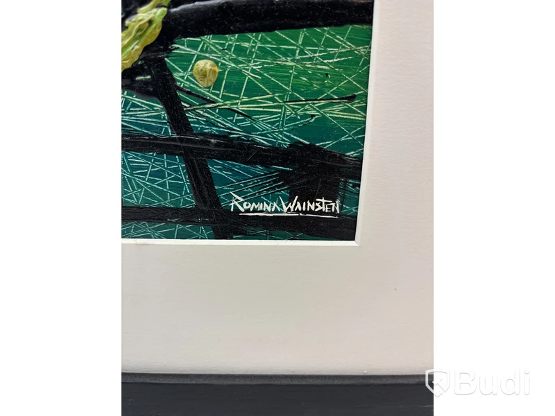 Tavla i ram signerad: ”Romina Wainsten”