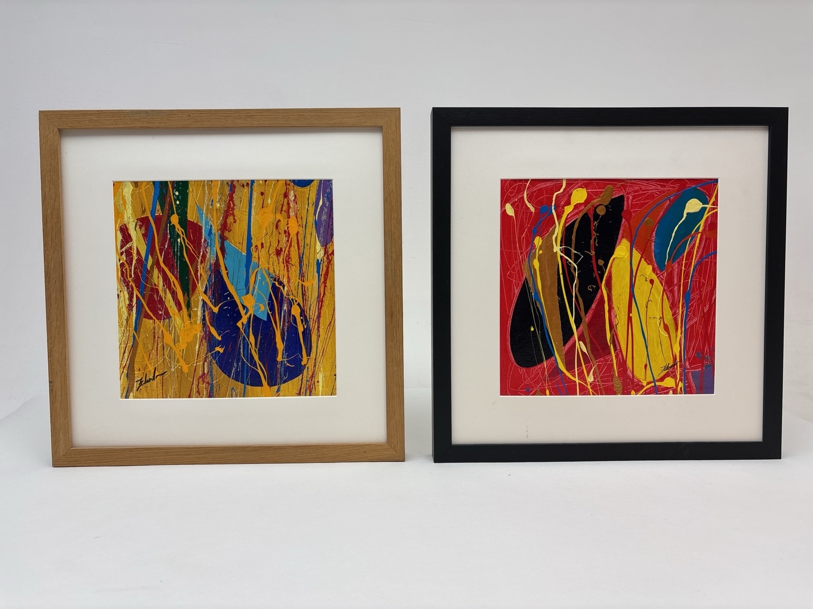 2 st. tavlor i ram signerad av konstnären