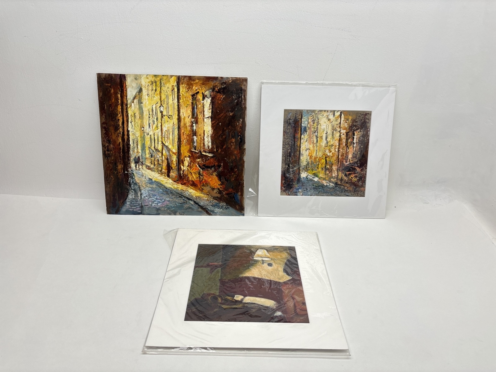 3 st. Tavlor av Slava mjo och Philippe akl